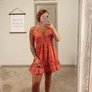 Red Floral Sundress